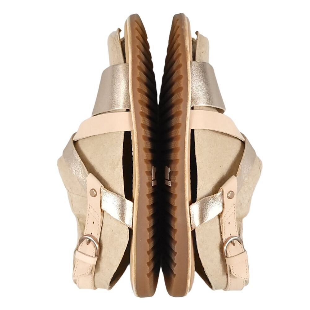 Sorel Ella Criss Cross Sandal In Natural Tan - Picture 8 of 12